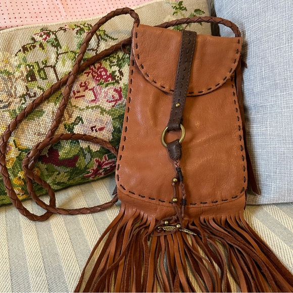 Lucky Brand Leather Fringe Crossbody - Picture 2 of 5